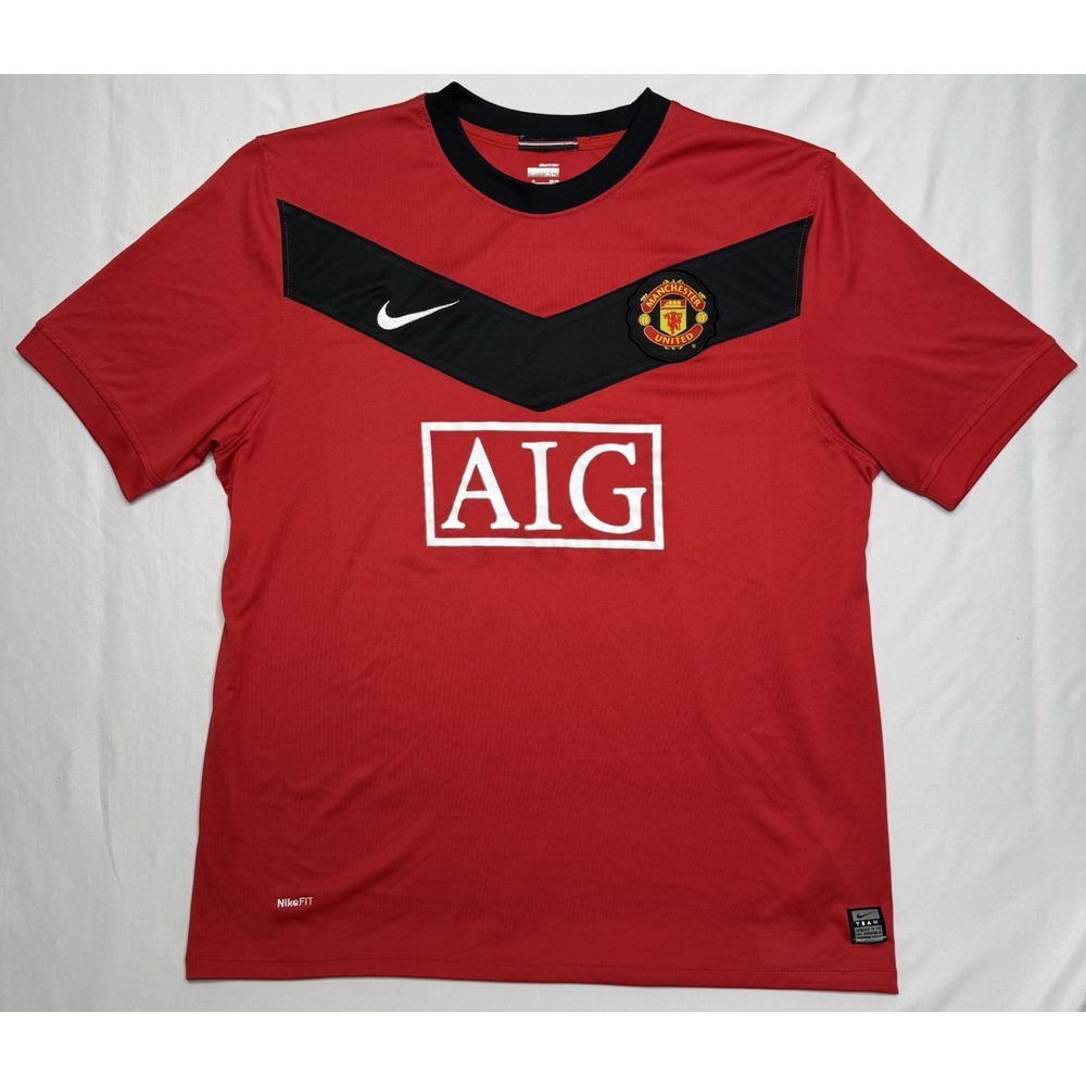 Manchester United 2009 2010 Home Football Shirt Soccer Jersey NIKE Fit Dry XL